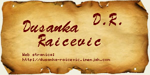 Dušanka Raičević vizit kartica